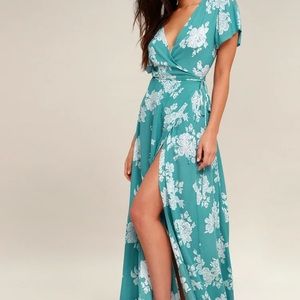 Lulus heart of marigold turquoise dress